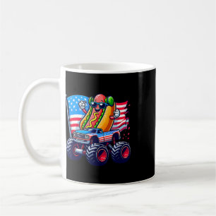 4 juli Hotdog Sungles Monster Truck Amerikaans Koffiemok