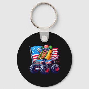 4 juli Hotdog Sungles Monster Truck Amerikaans  Sleutelhanger