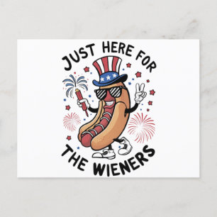 4 juli hotdogs VS Amerikaanse vlag Patriottisch  Briefkaart