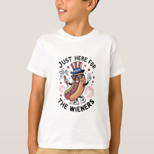 4 juli hotdogs VS Amerikaanse vlag Patriottisch  T-shirt