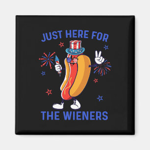 4 juli hotdogs VS Amerikaanse vlag patriottische M Magneet
