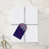 4 juli Huwelijk Bedankt  Cadeaulabel (Met Touw)