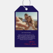 4 juli Huwelijk Bedankt  Cadeaulabel (Achterkant)