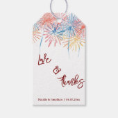 4 juli Huwelijk Bedankt  Cadeaulabel (Voorkant)