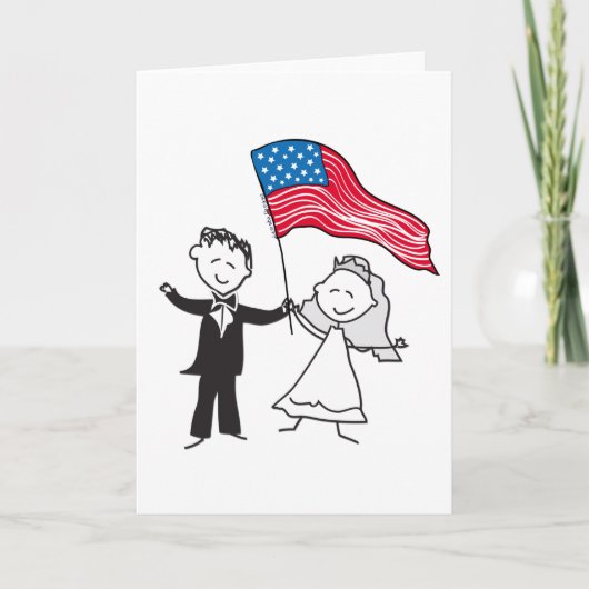 4 juli Huwelijkscadeaus Kaart (Voorkant)