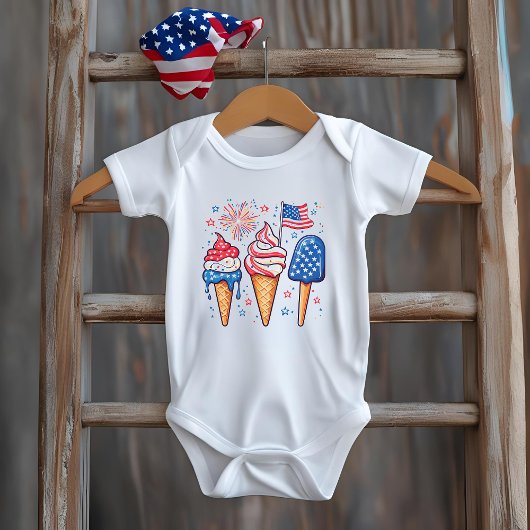 4 juli Ice Cream Baby T-shirt