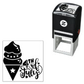 4 juli Ice Cream Cone Self-Inking Zelfinktende Stempel (In situ)