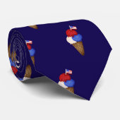 4 juli Ice Cream USA Vlag Stropdas (Opgerold)