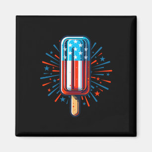 4 juli ijs Amerikaanse vlag patriottische zomer Magneet