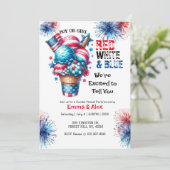 4 juli IJs Geslacht onthullen Kaart (Staand voorkant)