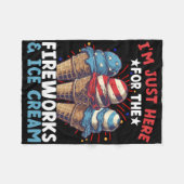 4 juli ijs Patriottisch ijs Fleece Deken (Voorkant (Horizontaal))