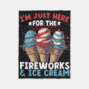 4 juli ijs Patriottisch ijs Fleece Deken