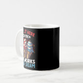 4 juli ijs Patriottisch ijs Koffiemok (Voorkant links)
