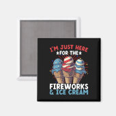 4 juli ijs Patriottisch ijs Magneet (Voorkant / Achterkant)