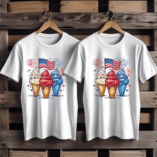 4 juli IJs VS Vlag Mannen T-shirt