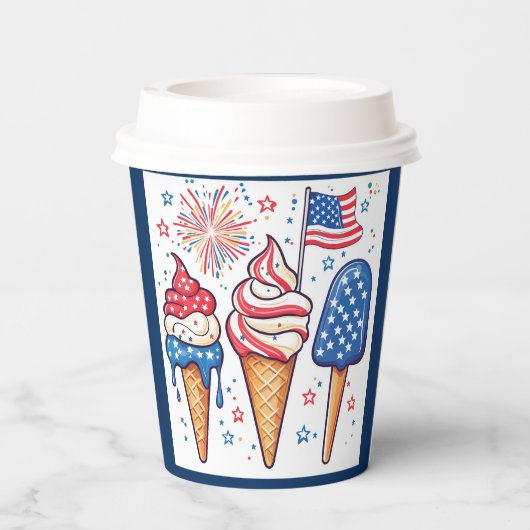 4 juli IJsfeest Papieren Bekers (Achterkant)
