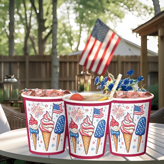 4 juli IJsfeest Papieren Bekers