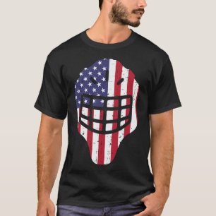 4 juli ijshockeyhelm Amerika vlag Amerika Bo T-shirt