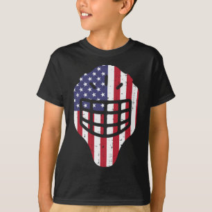4 juli ijshockeyhelm Amerika vlag Amerika Bo T-shirt