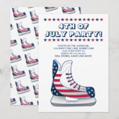 4 juli ijshockeyschaatsen kaart (Voorkant / Achterkant)