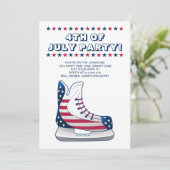 4 juli ijshockeyschaatsen kaart (Staand voorkant)