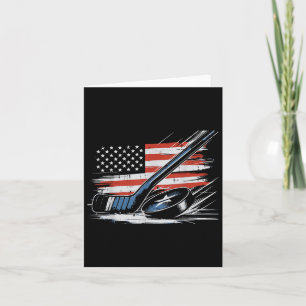 4 juli IJshockeystick Puck US Flag Mannen Boys Kaart