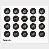4 juli IJshockeystick Puck US Flag Mannen Boys Ronde Sticker (Vel)