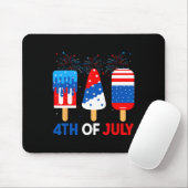 4 juli ijsjes grappig patriottisch Amerikaanse vla Muismat (Met muis)