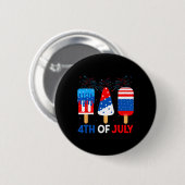 4 juli ijsjes grappig patriottisch Amerikaanse vla Ronde Button 5,7 Cm (Voorkant /achterkant)