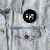 4 juli ijsjes grappig patriottisch Amerikaanse vla Ronde Button 5,7 Cm (In situ)
