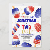 4 juli ijsjes Twee Koel Kind 2e Verjaardag Kaart (Voorkant)