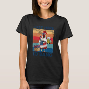 4 juli ik ben hier gewoon om lol te maken Funny US T-shirt