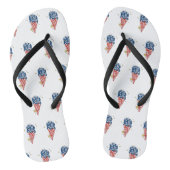 4 juli illustratie 4 juli Onafhankelijkheid Teenslippers (Voetbed)