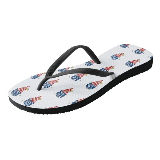 4 juli illustratie 4 juli Onafhankelijkheid Teenslippers (Schuin)