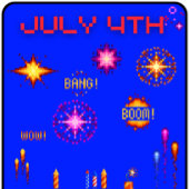 4 juli in pixels t-shirt