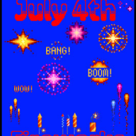 4 juli in pixels t-shirt