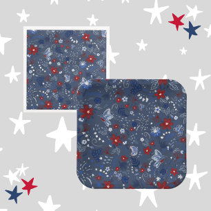 4 juli, Independence Patriottisch Rood Wit Blauw Servet