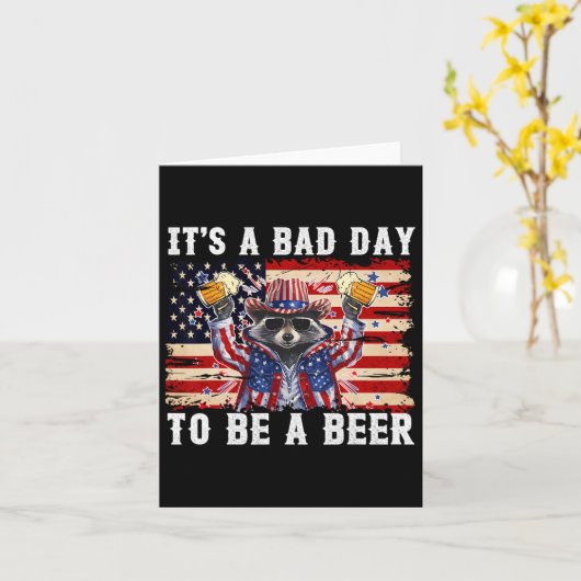 4 juli is het een slechte dag om een grappige bier kaart (Gele Bloem)