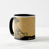 4 juli Iwo Jima God Bless America Ceramic Mok (Voorkant links)