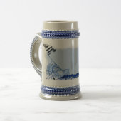 4 juli Iwo Jima God Bless America Ceramic Stein Bierpul (Voorkant links)