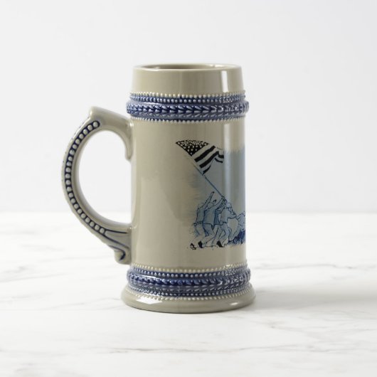 4 juli Iwo Jima God Bless America Ceramic Stein Bierpul (Links)