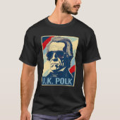 4 juli James K Polk is mijn President patriottisch T-shirt (Voorkant)