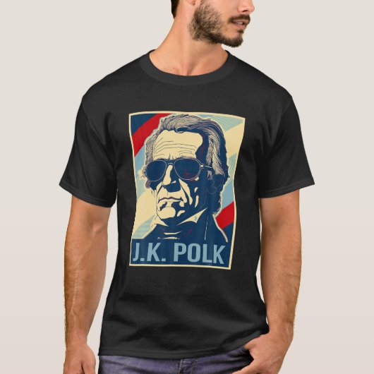 4 juli James K Polk is mijn President patriottisch T-shirt (Voorkant)