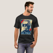 4 juli James K Polk is mijn President patriottisch T-shirt (Voorkant volledig)