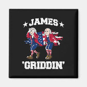 4 juli James Madison Griddy James Griddin Magneet (Voorkant)
