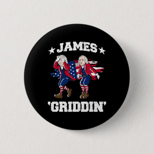 4 juli James Madison Griddy James Griddin Ronde Button 5,7 Cm