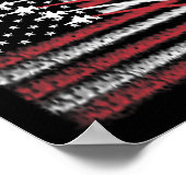 4 juli Jet American Flag Patriotic USA voor mij Poster (Hoek)