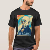 4 juli John Quincy Adams President Retro Patr T-shirt (Voorkant)
