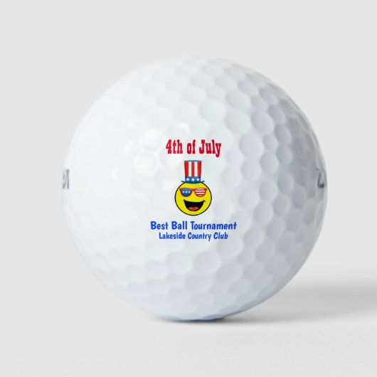 4 juli jongstleden is het koel patriottische toern golfballen (Voorkant)