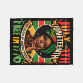 4 juli Juneteenth 1865 Omdat mijn voorouders Fleece Deken (Voorkant (Horizontaal))